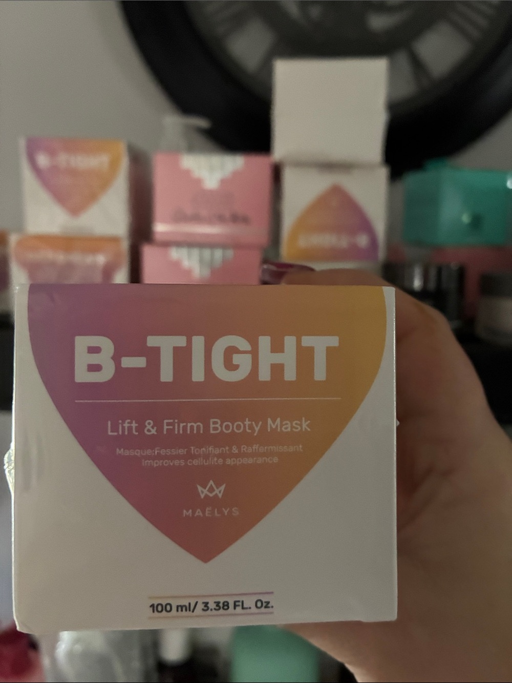 Maelys full size B-Tight Lift & Firm Booty Mask – Pink/Orange